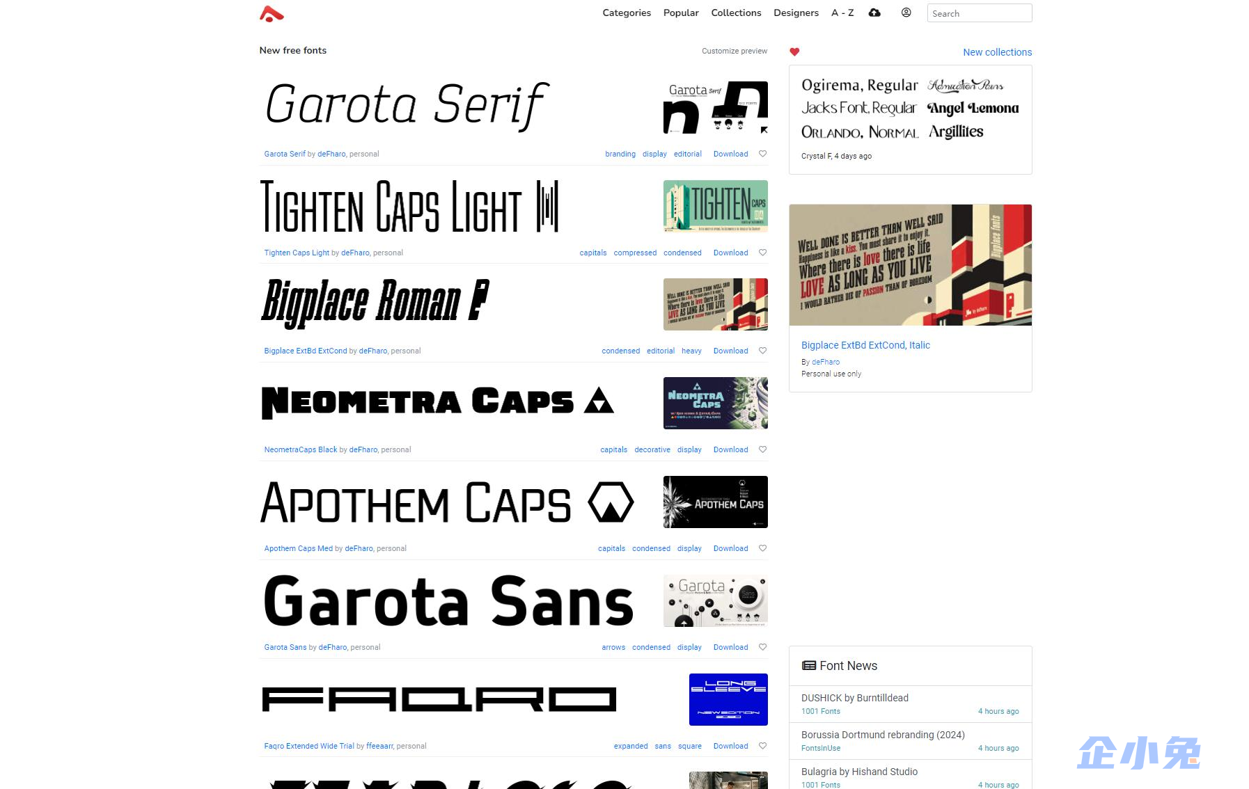 Abstract Fonts